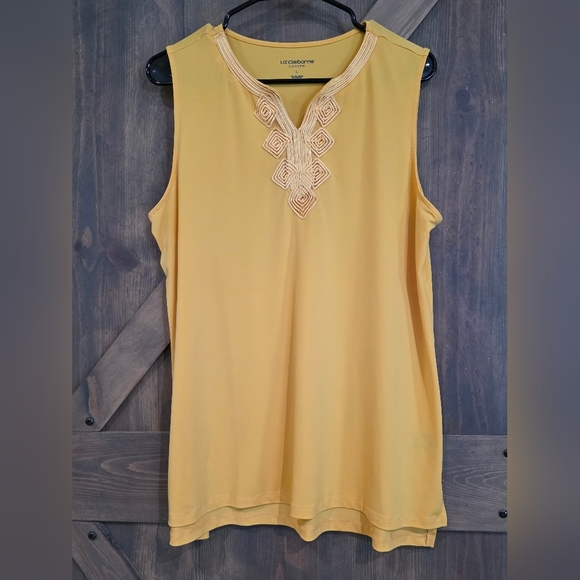 Liz Claiborne Career Sleeveless Blouse Size Large - Picture 1 of 4